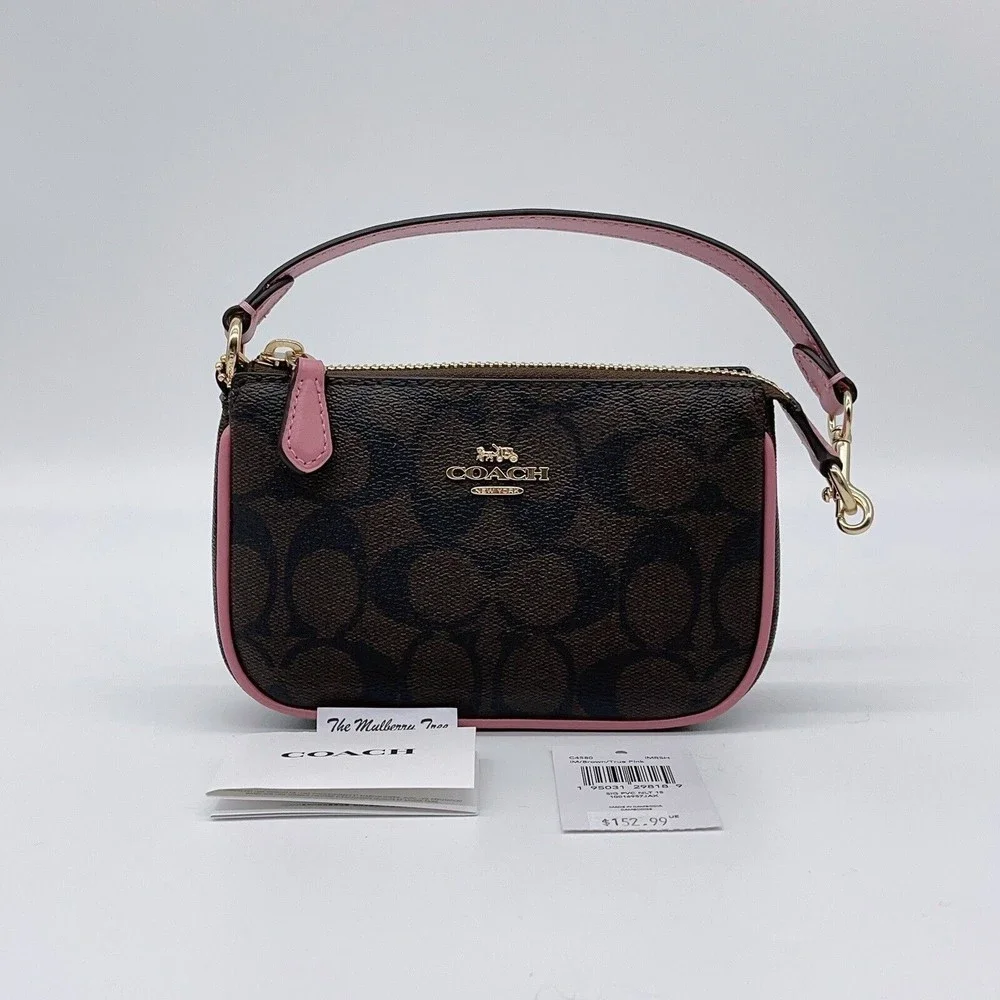 Coach C4580 Nolita 15 In Signature Canvas Wristlet Card Wallet NWT Org $158